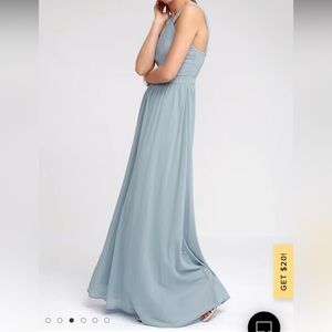 Slate Blue full length formal dress